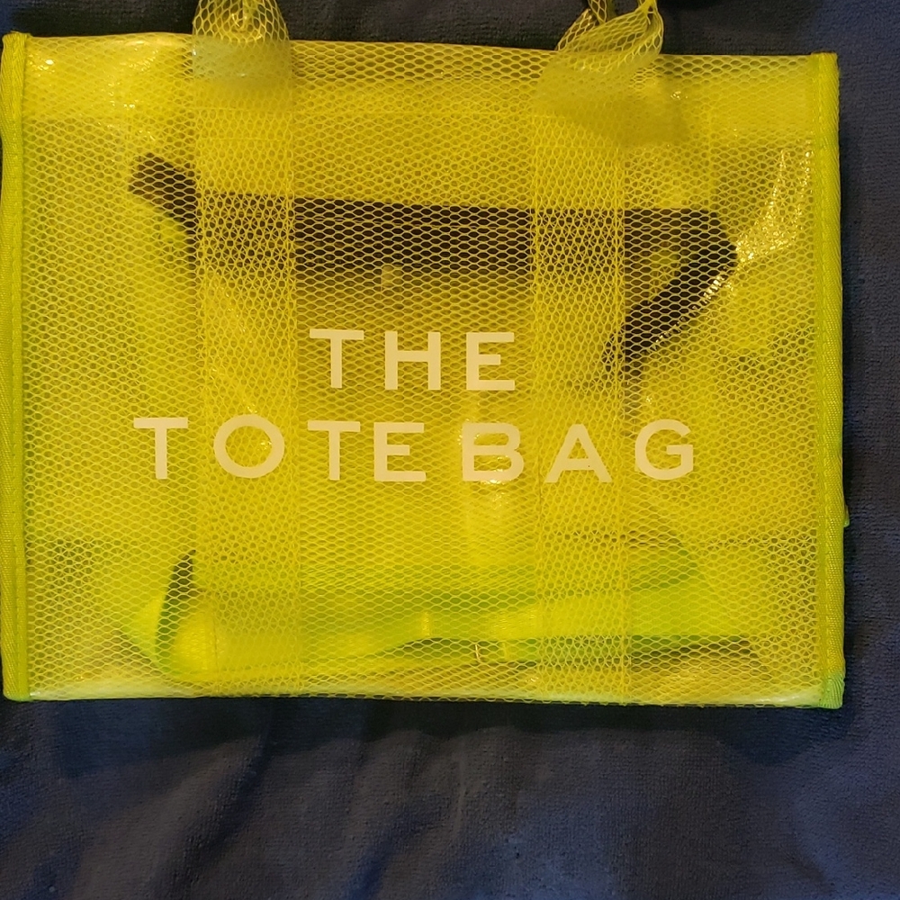 MICHAEL Michael Kors Neon Yellow Mesh Tote Bag